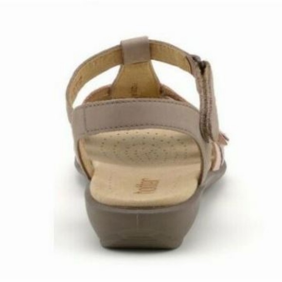 Hotter Sol Open Toe Sandals Shoes Ivory Pink Tan - Picture 3 of 8